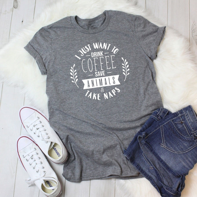 Drink Coffee, Take Naps, Women's T-shirt